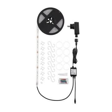 Eglo 32859 - Tira LED RGB regulable 5 m COB STRIPE LED/12W/230V 4000K IP44 + mando a distancia