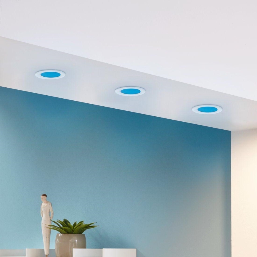 Eglo - Set de 3 downlights empotrables LED RGB regulables FUEVA-C LED/3W/230V, diámetro 8,5 cm