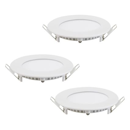 Eglo - Set de 3 downlights empotrables LED RGB regulables FUEVA-C LED/3W/230V, diámetro 8,5 cm