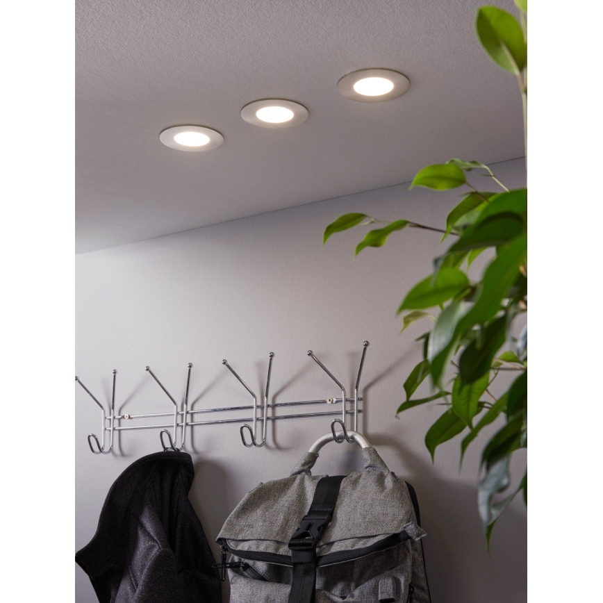 Eglo - Pack de 3 luminarias empotrables de techo LED RGB regulables FUEVA-C LED/3W/230V, diámetro 8,5 cm