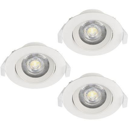 Eglo - Juego de 3 luminarias empotradas SARTIANO LED/5W/230V