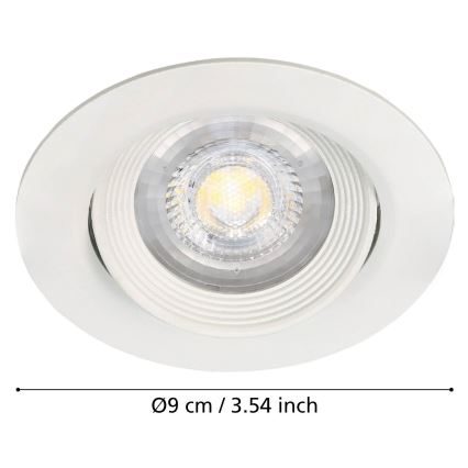 Eglo - Juego de 3 luminarias empotradas SARTIANO LED/5W/230V