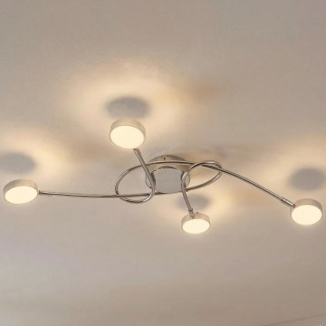Eglo 32996 - Lámpara de techo LED SALTO de superficie 4xLED/5,4W/230V cromo brillante