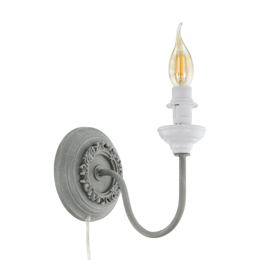 Eglo 33003 - Aplique de pared 1xE14/40W/230V gris