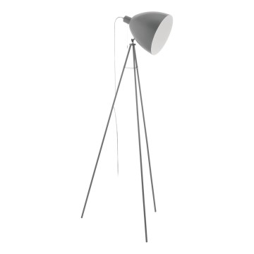 Eglo 33095 - Lámpara de pie DUNDEE 1xE27/60W/230V gris