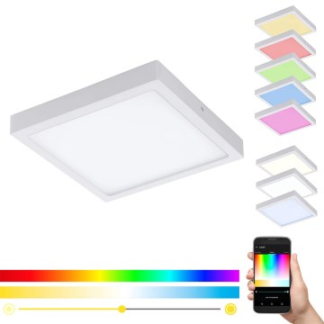 Eglo 33209 - Plafón LED RGBW regulable FUEVA-C LED/21W/230V 2700-6500K 30x30 cm blanco