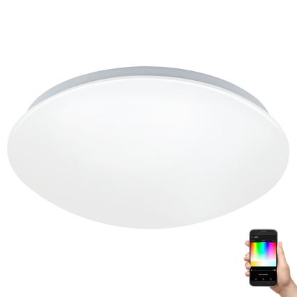 Eglo 33219 - LED RGBW Luminaria de techo regulable GIRON-C LED/17W/230V Ø 30 cm blanca