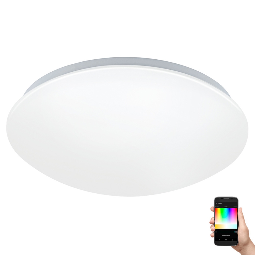 Eglo 33219 - LED RGBW Luminaria de techo regulable GIRON-C LED/17W/230V Ø 30 cm blanca