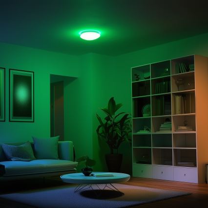 Eglo 33219 - LED RGBW Luminaria de techo regulable GIRON-C LED/17W/230V Ø 30 cm blanca