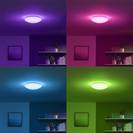 Eglo 33219 - LED RGBW Luminaria de techo regulable GIRON-C LED/17W/230V Ø 30 cm blanca