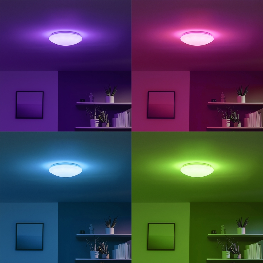 Eglo 33219 - LED RGBW Luminaria de techo regulable GIRON-C LED/17W/230V Ø 30 cm blanca