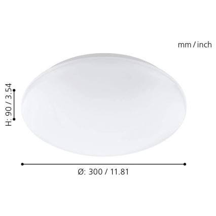Eglo 33219 - LED RGBW Luminaria de techo regulable GIRON-C LED/17W/230V Ø 30 cm blanca