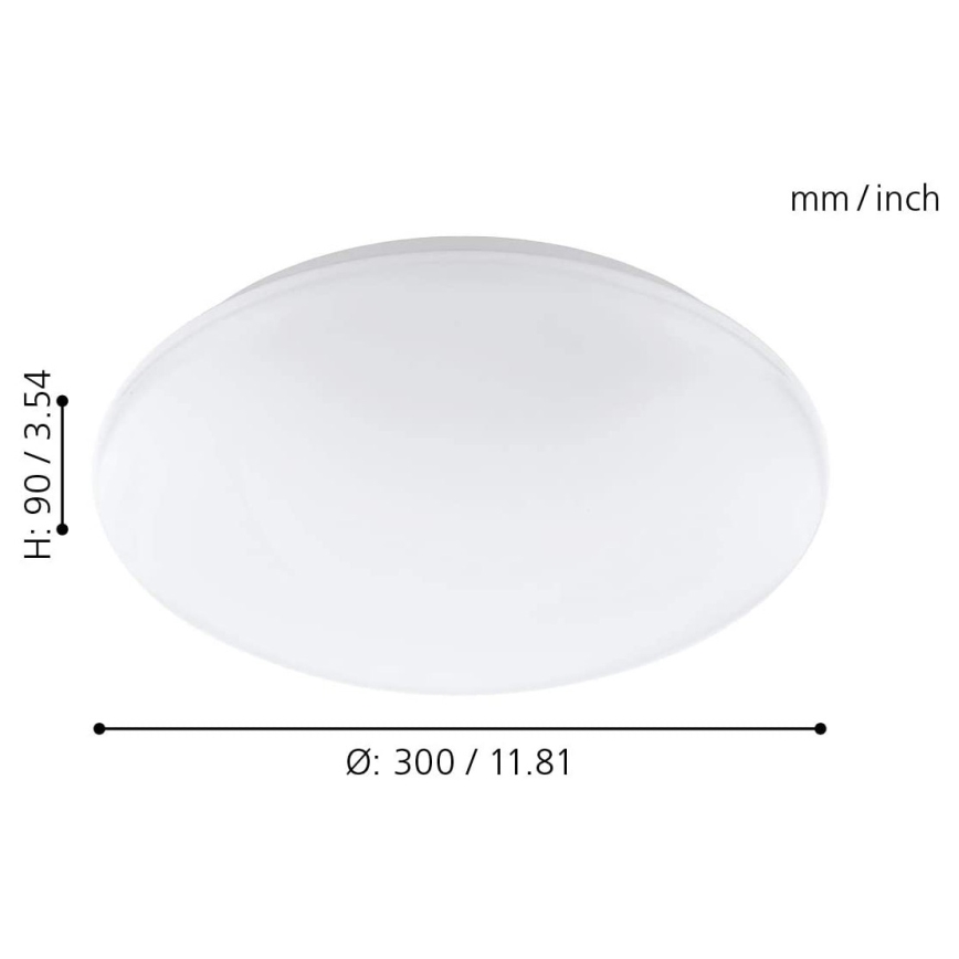 Eglo 33219 - LED RGBW Luminaria de techo regulable GIRON-C LED/17W/230V Ø 30 cm blanca