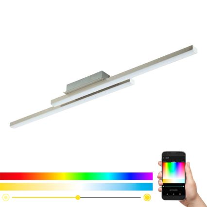 Eglo 33229 - Plafón de techo LED RGBW regulable FRAIOLI-C LED/34W/230V 2700-6500K cromo mate