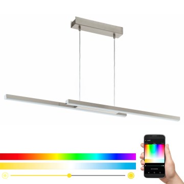 Eglo 33232 - Lámpara colgante LED RGBW regulable con cable FRAIOLI-C LED/34W/230V cromo mate