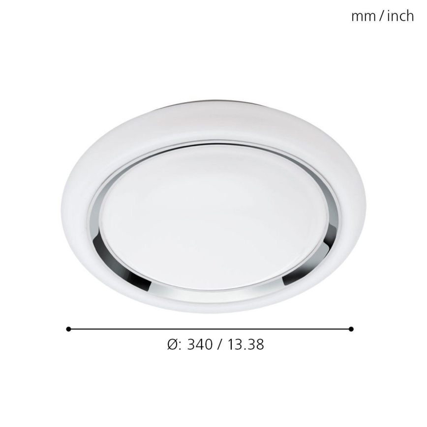 Eglo 33254 - Lámpara de techo regulable LED RGBW CAPASSO-C LED/17W/230V 2700-6500K, diámetro 34 cm