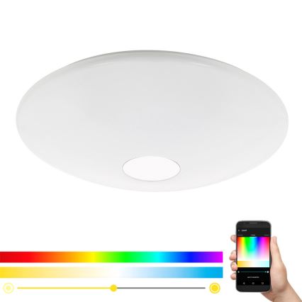Eglo 33271 - Lámpara de techo LED RGBW regulable TOTARI-C LED/34W/230V diámetro 60 cm + mando a distancia