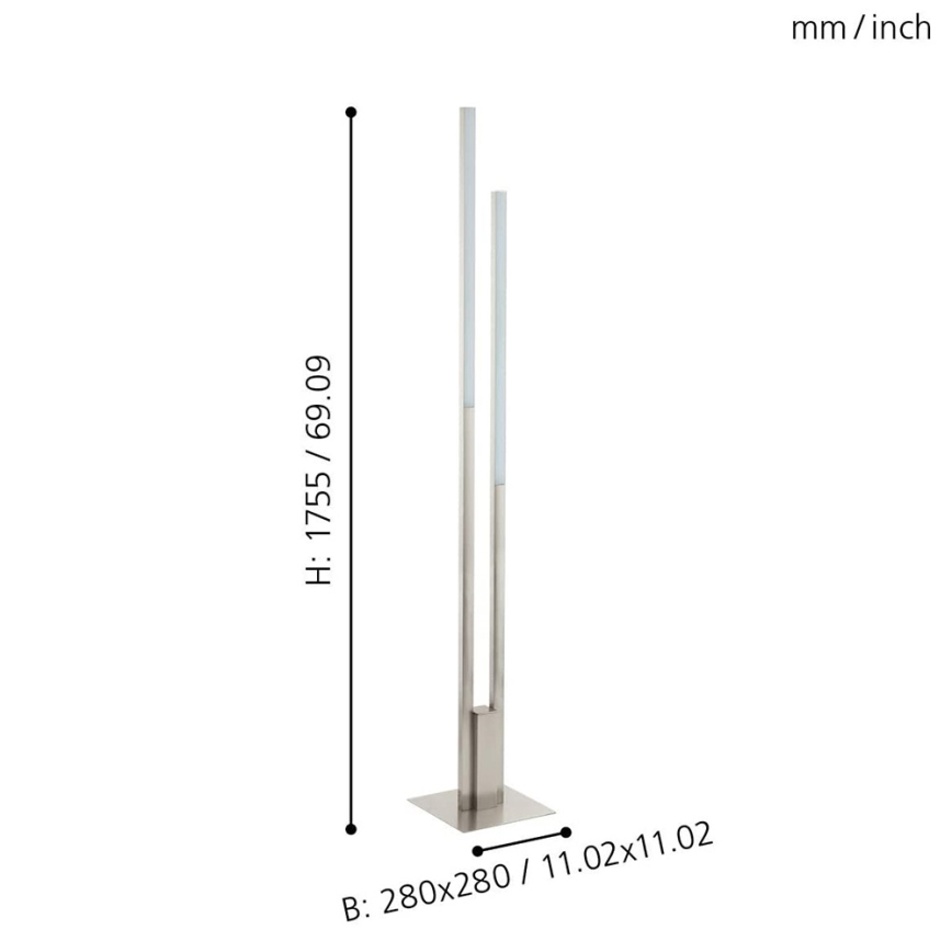 Eglo 33323 - Lámpara de pie regulable LED RGBW FRAIOLI-C LED/34W/230V 2700-6500K cromo mate