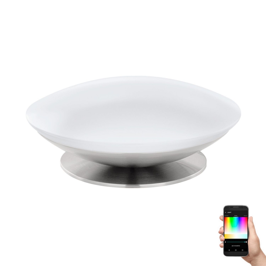 Eglo 33324 - Lámpara de mesa regulable LED RGBW FRATTINA-C LED/18W/230V cromo mate