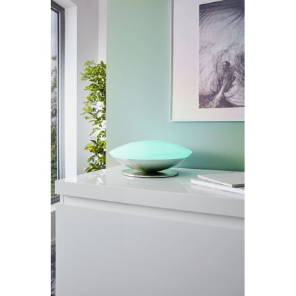 Eglo 33324 - Lámpara de mesa regulable LED RGBW FRATTINA-C LED/18W/230V cromo mate