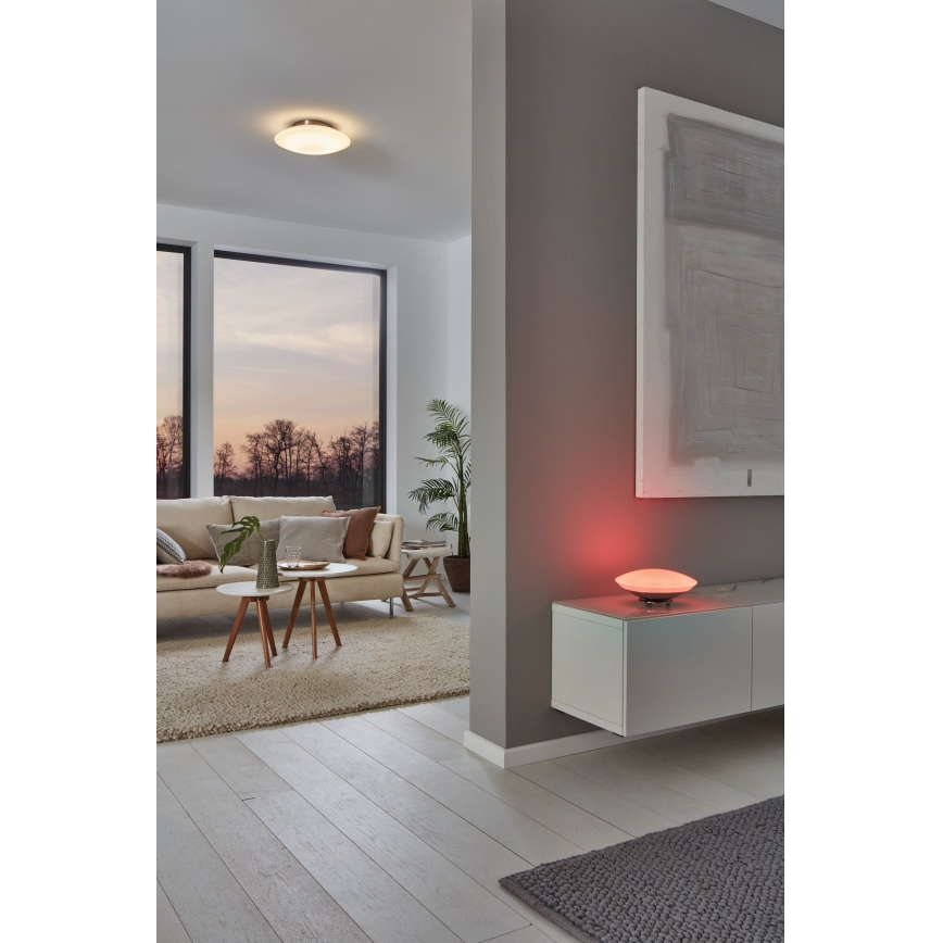 Eglo 33324 - Lámpara de mesa regulable LED RGBW FRATTINA-C LED/18W/230V cromo mate