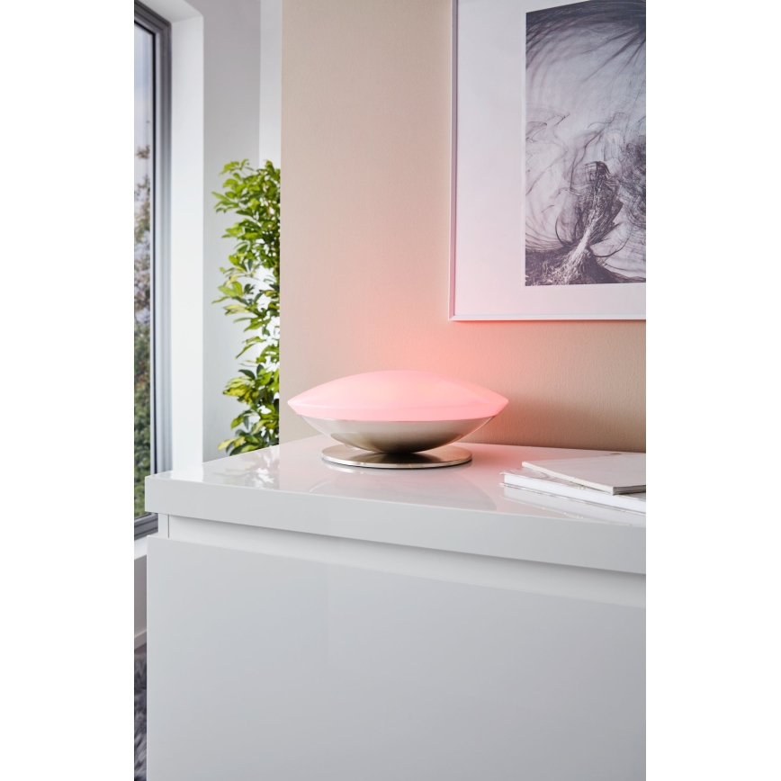 Eglo 33324 - Lámpara de mesa regulable LED RGBW FRATTINA-C LED/18W/230V cromo mate