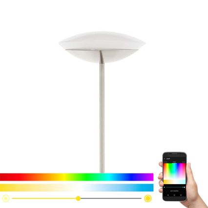 Eglo 33325 - Lámpara de pie LED RGBW regulable FRATTINA-C LED/18W/230V cromo mate