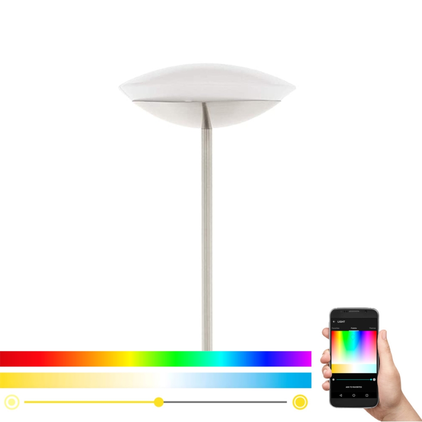 Eglo 33325 - Lámpara de pie LED RGBW regulable FRATTINA-C LED/18W/230V cromo mate
