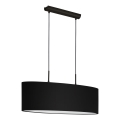 Eglo 33356 - Lámpara colgante con cable AMANI 2xE27/60W/230V negra