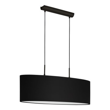 Eglo 33356 - Lámpara colgante con cable AMANI 2xE27/60W/230V negra