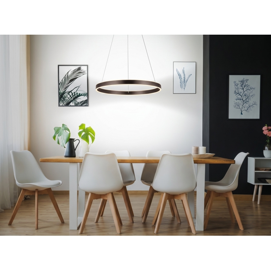 Eglo 33483 - Lámpara colgante LED ALCAZABA con cable 2xLED/18W/230V 3000K Ø 55 cm bronce