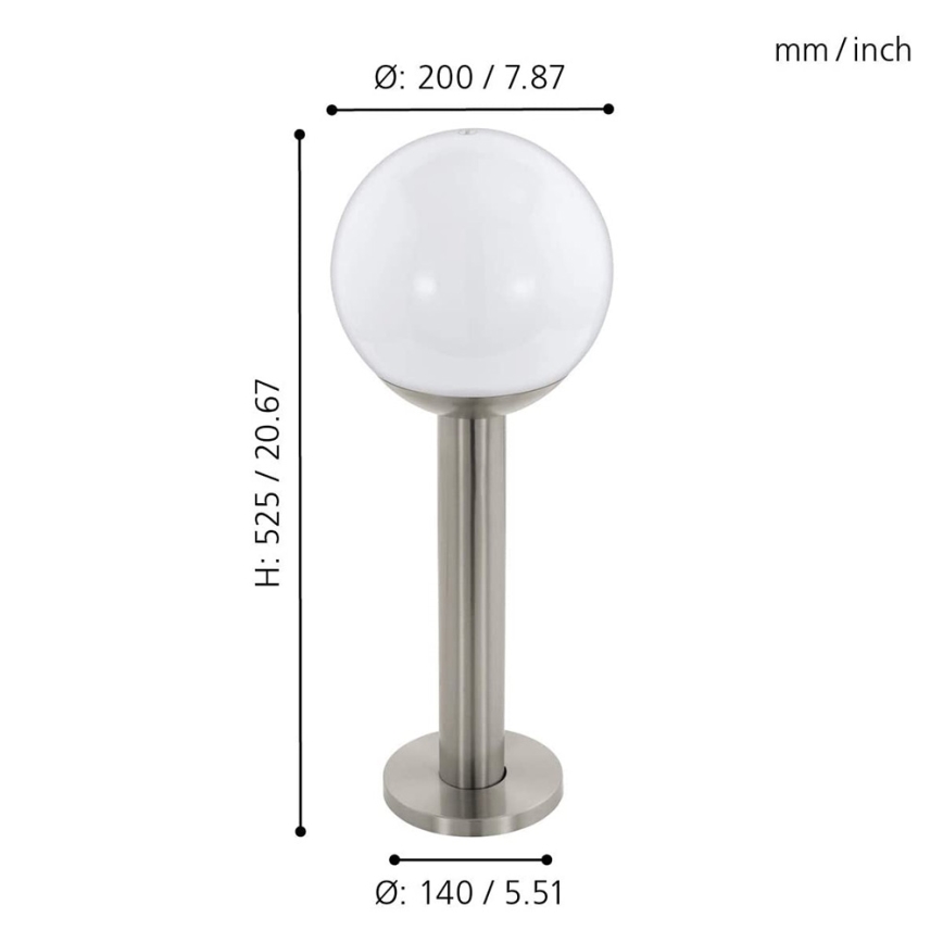 Eglo 33565 - Lámpara exterior LED regulable NISIA-C 1xE27/9W/230V 525 mm IP44