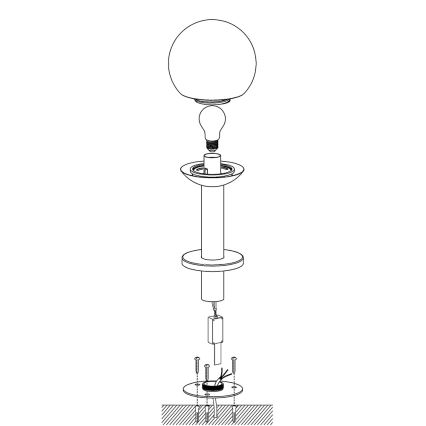 Eglo 33565 - Lámpara exterior LED regulable NISIA-C 1xE27/9W/230V 525 mm IP44