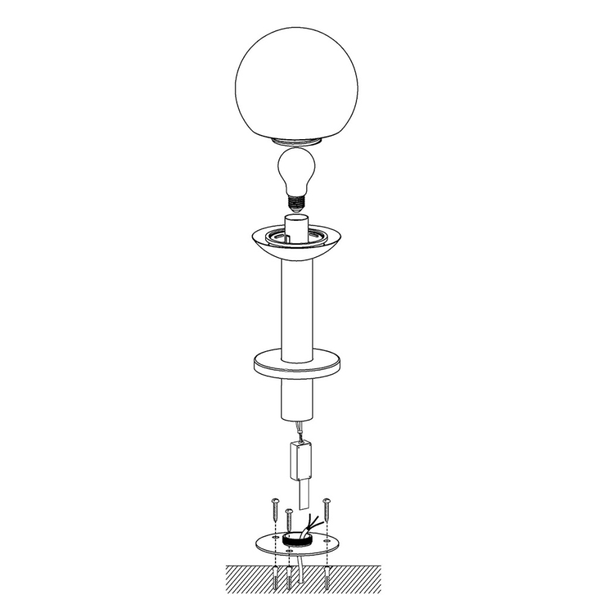 Eglo 33565 - Lámpara exterior LED regulable NISIA-C 1xE27/9W/230V 525 mm IP44