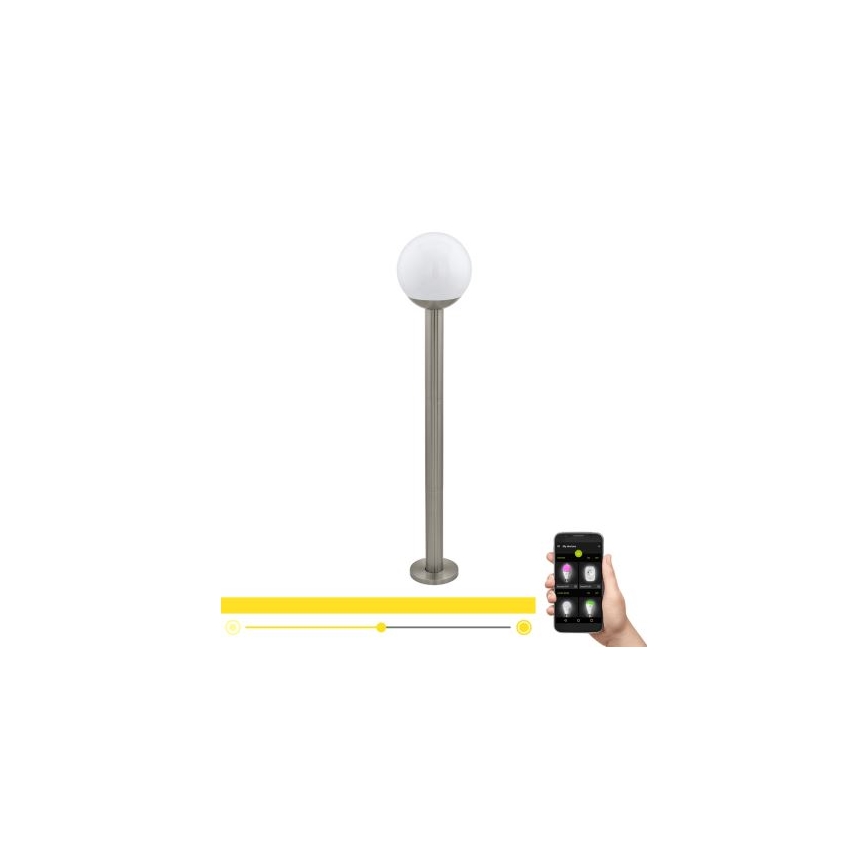 Eglo 33566 - Lámpara exterior LED regulable NISIA-C 1xE27/9W/230V 980 mm IP44