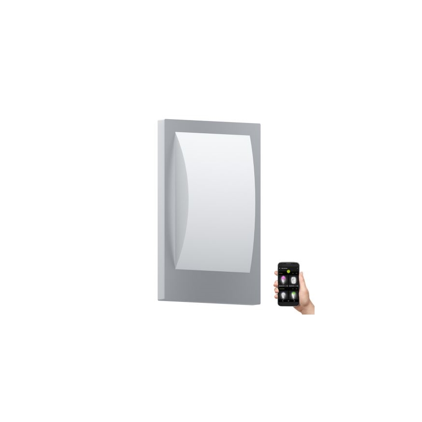 Eglo 33569 - Aplique LED de pared exterior VERRES-C 1xE27/9W/230V IP44 cromo mate
