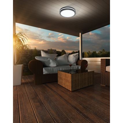 Eglo 33571 - Luminaria de techo para baño LED regulable LOCANA-C LED/14W/230V IP44 antracita