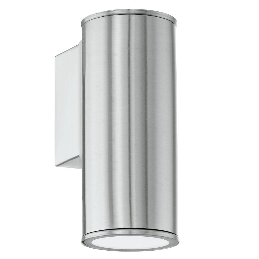 Eglo 33581 - Aplique de pared exterior LED RGBW regulable RIGA 1xGU10/5W/230V 2700-6500K IP44 cromo mate