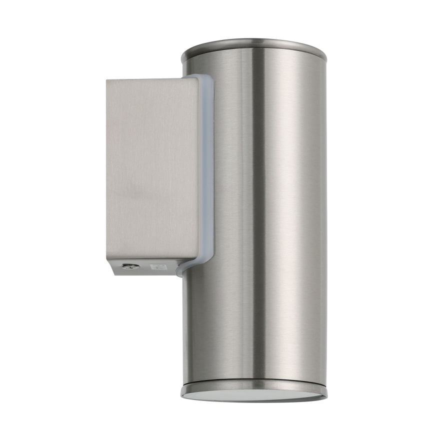 Eglo 33581 - Aplique de pared exterior LED RGBW regulable RIGA 1xGU10/5W/230V 2700-6500K IP44 cromo mate