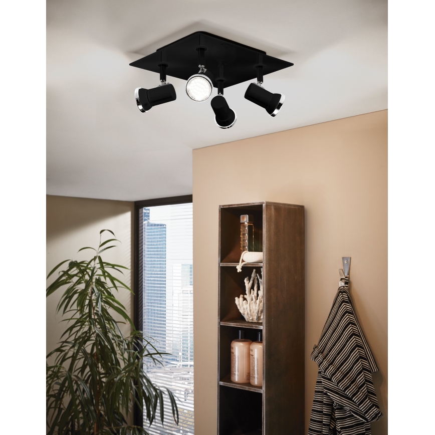 Eglo - Foco LED de baño 4xGU10/3,3W/230V IP44