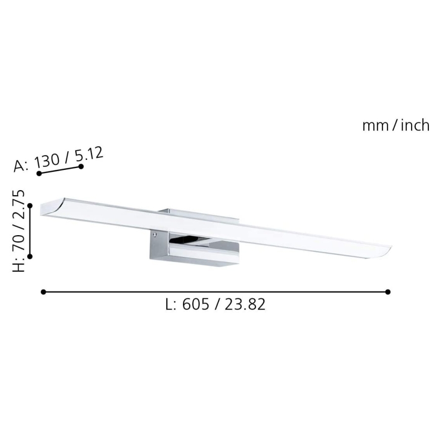 Eglo 33767 - LED RGBW Iluminación de baño TABIANO-C LED/15,6W/230V 60,5cm IP44 + control remoto