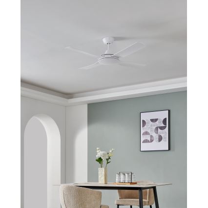 Eglo - Ventilador de techo 52W/230V + mando a distancia blanco