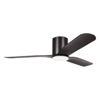 Eglo - Ventilador de techo LED regulable, 17W/230V, 3000/4000/5000K, Ø 132 cm, negro + mando a distancia