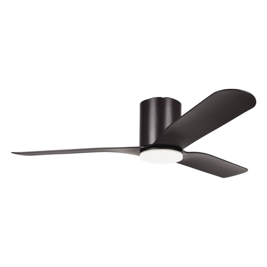 Eglo - Ventilador de techo LED regulable, 17W/230V, 3000/4000/5000K, Ø 132 cm, negro + mando a distancia