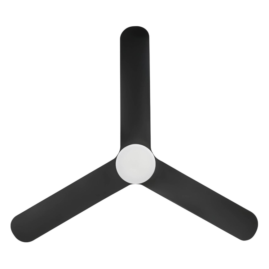 Eglo - Ventilador de techo LED regulable, 17W/230V, 3000/4000/5000K, Ø 132 cm, negro + mando a distancia
