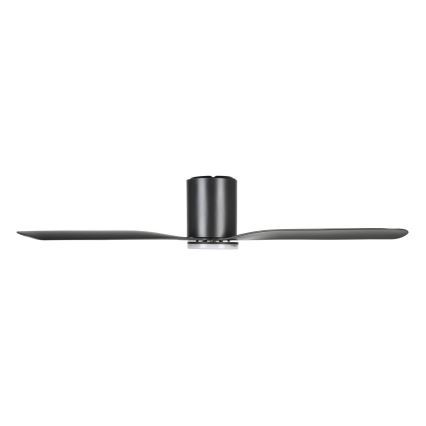 Eglo - Ventilador de techo LED regulable, 17W/230V, 3000/4000/5000K, Ø 132 cm, negro + mando a distancia
