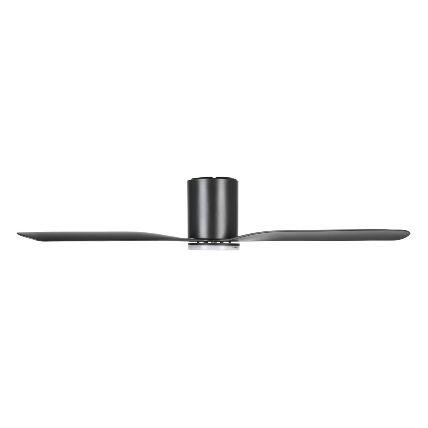 Eglo - Ventilador de techo LED regulable, 17W/230V, 3000/4000/5000K, Ø 132 cm, negro + mando a distancia
