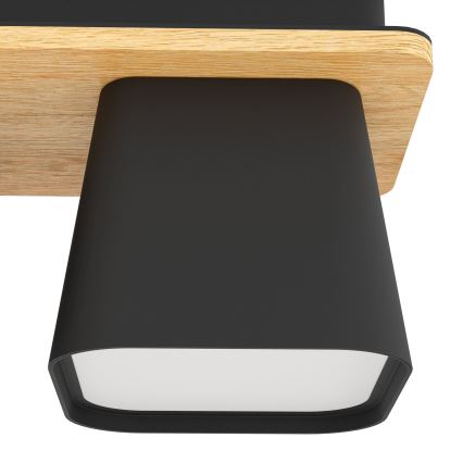 Eglo - Plafón 4xE27/40W/230V negro/marrón