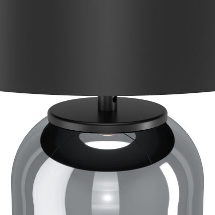Eglo - Lámpara de mesa 1xE27/40W/230V negro/ahumado