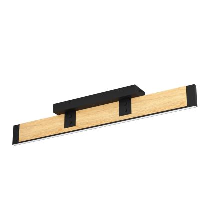 Eglo - Plafón LED regulable LED/27W/230V 3000K negro/marrón